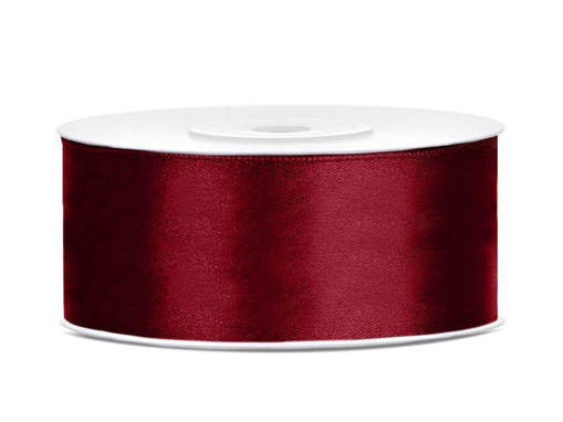 Picture of SATIN RIBBON DEEP RED 25MM PER METRE